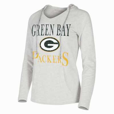 Junk Food Women's Green Bay Packers Thermal Long Sleeve T-Shirt in Oatmeal - Size Medium