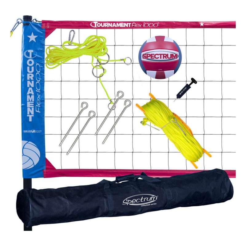 Park and Sun Tournament Flex 1000 Portable Outdoor Volleyball Set