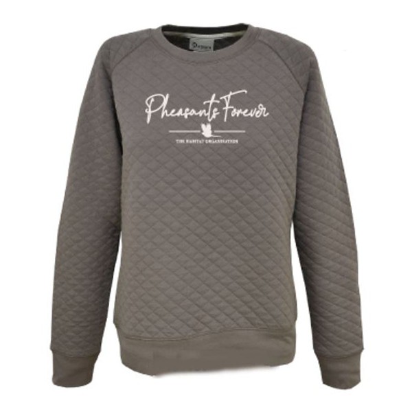 Women's Artisans Pheasants Forever London Quilted Crew Sweatshirt - Artisans