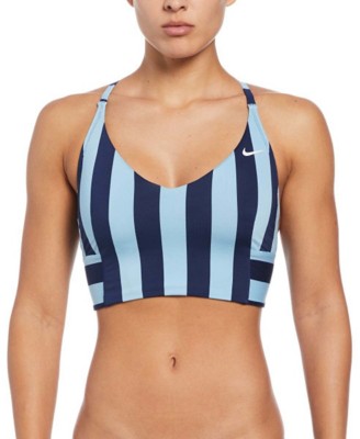 Women's nike safari V-Neck Stripe Swim Bikini Top