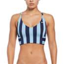 Women's 4-14 nike V-Neck Stripe Swim Bikini Top