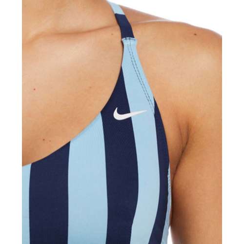 Women's Nike V-Neck Stripe Swim Bikini Top