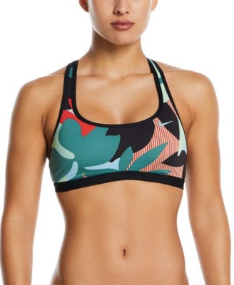 Women's Nike Racerback Floral Swim Bikini Top