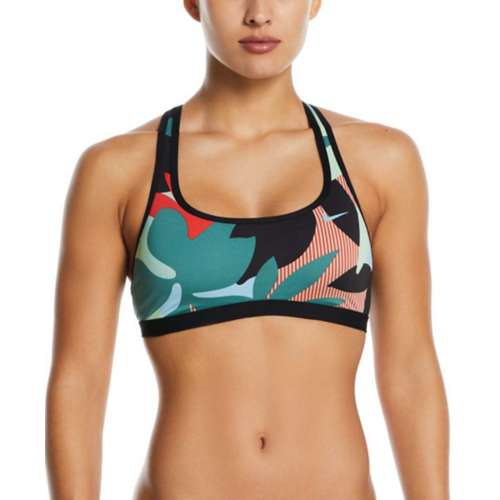 Women's Nike Racerback Floral Swim Bikini Top