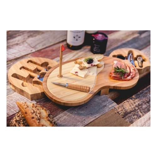 Picnic Time Sand Trap Golf Cheese Cutting Board & Tools Set