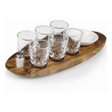Viski Admiral Cut Crystal Rocks Glasses in Smoke