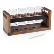 Viski Admiral Cut Crystal Rocks Glasses in Smoke