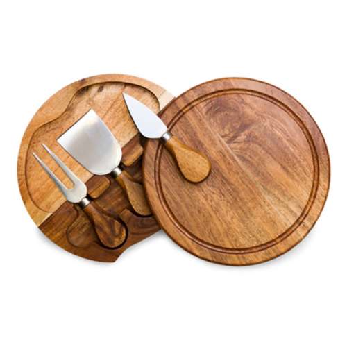 Picnic Time Acacia Brie Cheese Cutting Board & Tools Set
