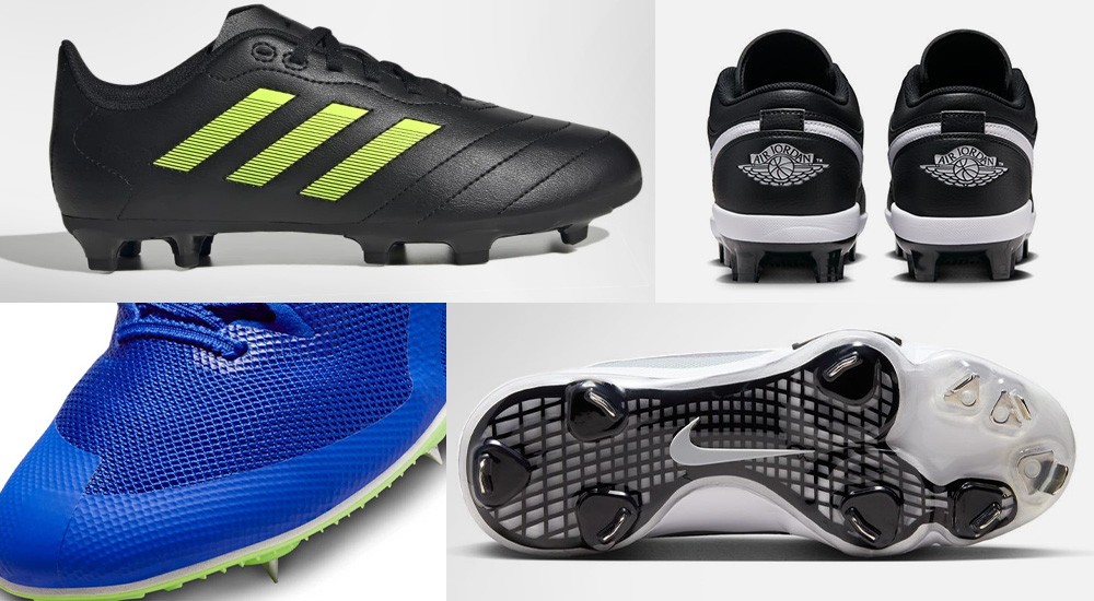 a variety of cleats