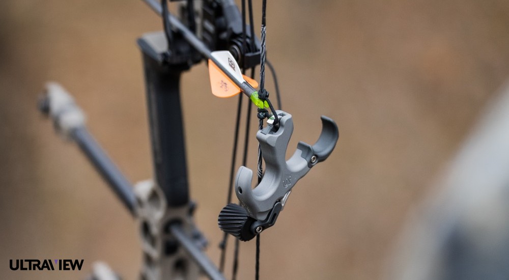closeup picture of a bow release