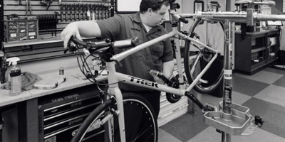 the bike maintenance shop