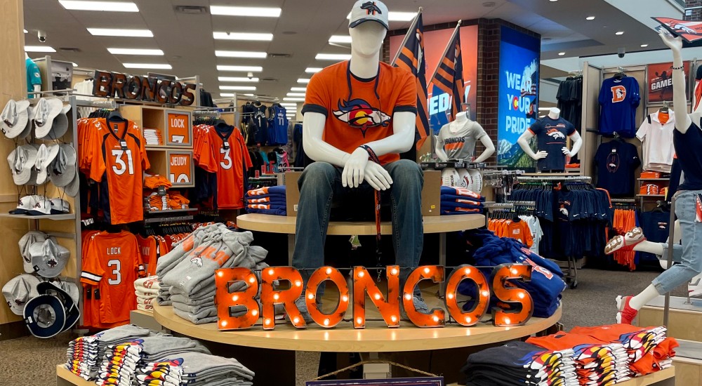 Denver Broncos Team Shop in NFL Fan Shop 