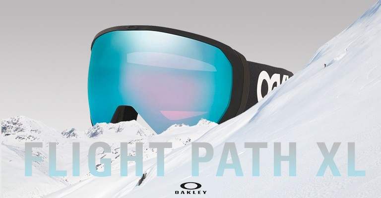 oakley flight path xl snow goggles on a background