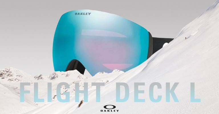 Oakley Flight Deck L Snow Goggles on background