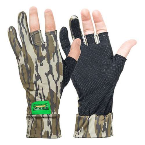 Primos Stretch-Fit Fingerless Mossy Oak Bottomland Hunting Gloves