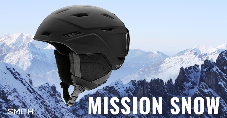 smith mission snow helmet product on a background