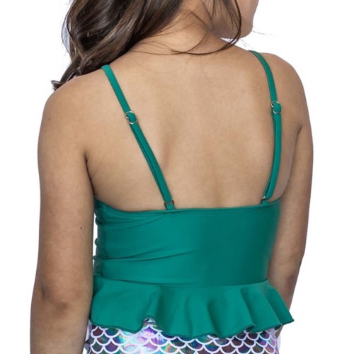 Toddler Girls' Janela Bay High Neck Peplum Swim Tankini