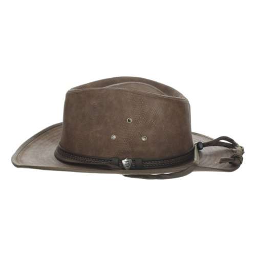 Men's Dorfman-Pacific Ratller Vegan Leather Outback Cowboy Hat