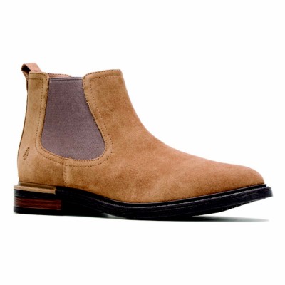 chestnut suede chelsea boots