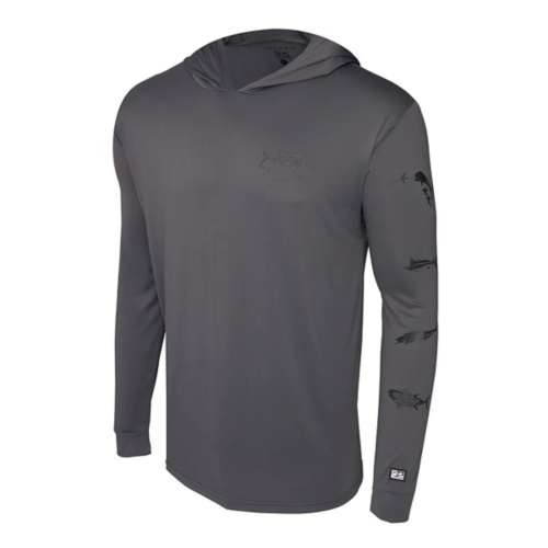 Men's Pelagic Aquatek Gyotaku Long Sleeve Hooded T-Shirt