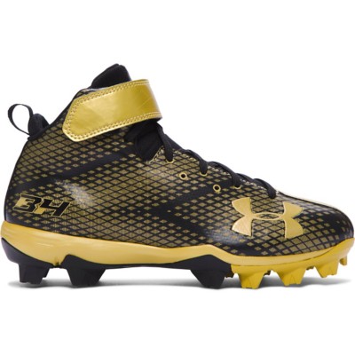 black and gold youth baseball cleats