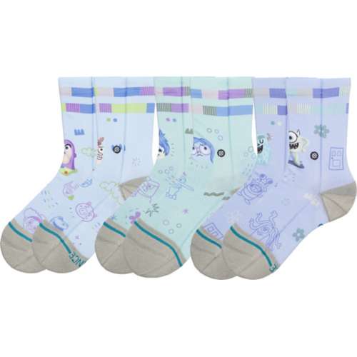 Youth Stance Pixar by Ryan 3 Pack Crew Socks