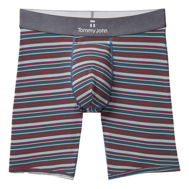 Men's Tommy John Second Skin Titanium Stripe Trunk Boxer Brief