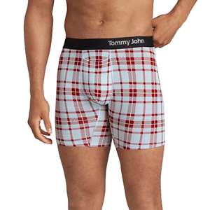 Men's Tommy John Second Skin Luxe Rib Mid-Length 6 Boxer Briefs
