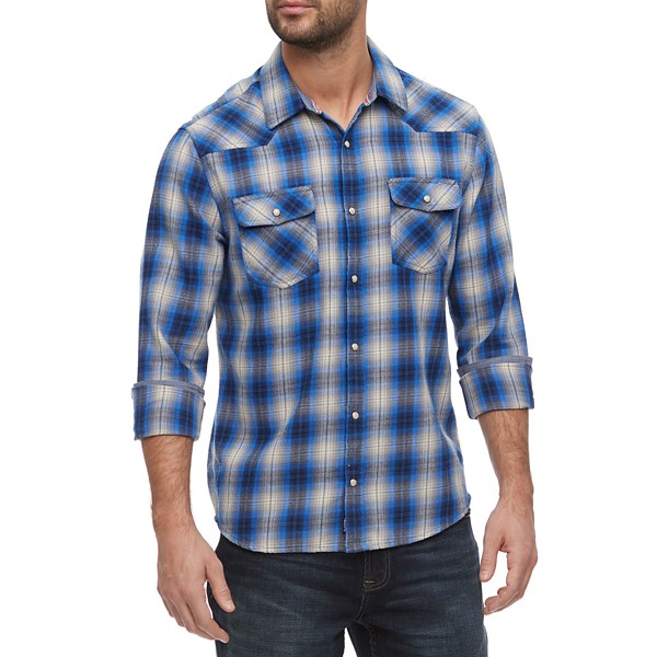 Men's Flag & Anthem Grover Vintage Washed Stretch Western Shirt product image