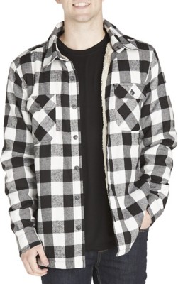 Men's Oak & Rye Sherpa Lined Flannel Long Sleeve Button Up Shirt