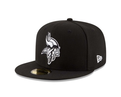 Men's New Era Black Minnesota Vikings Omaha 59FIFTY Fitted Hat