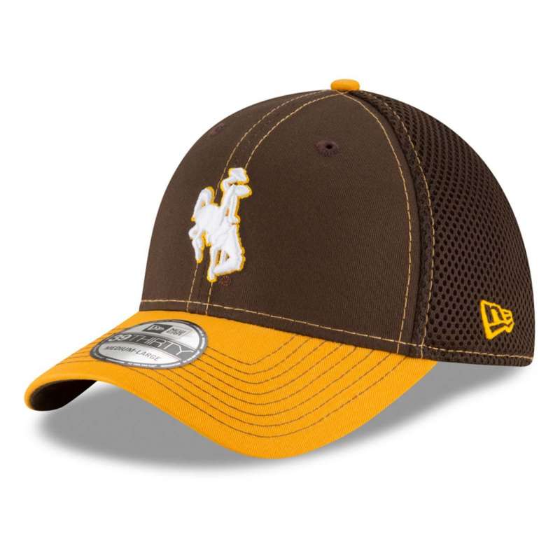 Wyoming Cowboys Outdoor FlexFit Hat - Camo/Orange