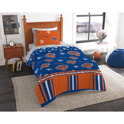 TheNorthwest New York Knicks Rotary Twin Bed In a Bag Set - Primary Image