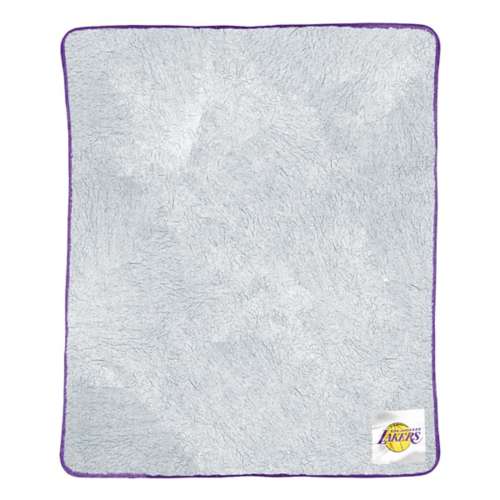 TheNorthwest Los Angeles Lakers Patch Two Tone Sherpa Throw Blanket