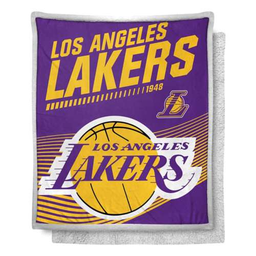 TheNorthwest Los Angeles Lakers New School Mink Sherpa Blanket