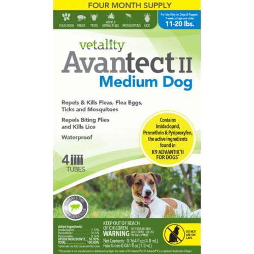 Vetality Avantect II Medium Dog Topical Flea and Tick Protection