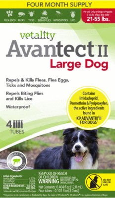 Vetality Avantect II Large Dog Topical Flea and Tick Protection