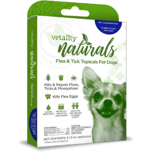 Vetality Naturals Flea Tick Topicals Collar 3 Pack
