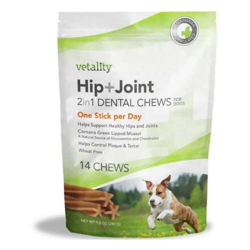Vetality Hip & Joint 2-in-1 Dental Dog Chews