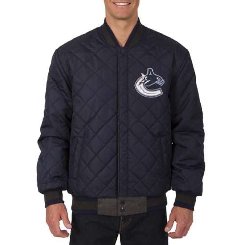 JH Design Vancouver Canucks Wool & Leather Reversible Jacket