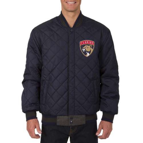 JH Design Florida Panthers Wool & Leather Reversible Jacket