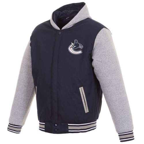 JH Design Vancouver Canucks Polytwill & Fleece Hooded Jacket
