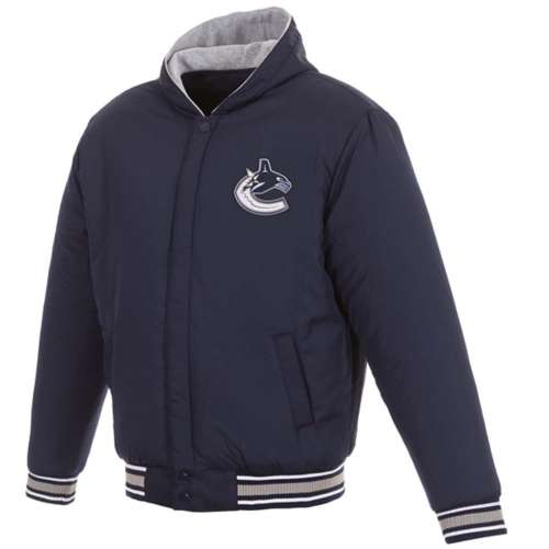 JH Design Vancouver Canucks Polytwill & Fleece Hooded Jacket