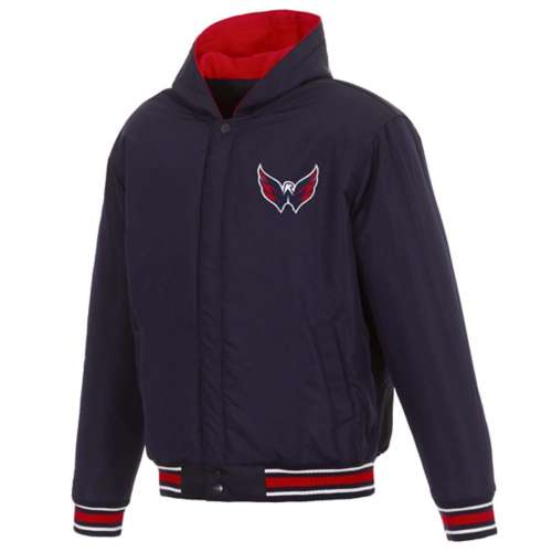 JH Design Washington Capitals Polytwill & Fleece Hooded Jacket