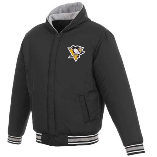 JH Design Pittsburgh Penguins Polytwill & Fleece Hooded Jacket