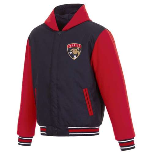 JH Design Florida Panthers Polytwill & Fleece Hooded Jacket