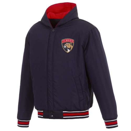 JH Design Florida Panthers Polytwill & Fleece Hooded Jacket