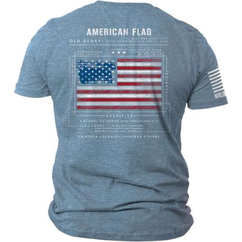 Men's Nine Line American Flag Schematic T-Shirt
