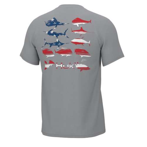 Men's Huk K.C. Scott Flag Fish TShirt