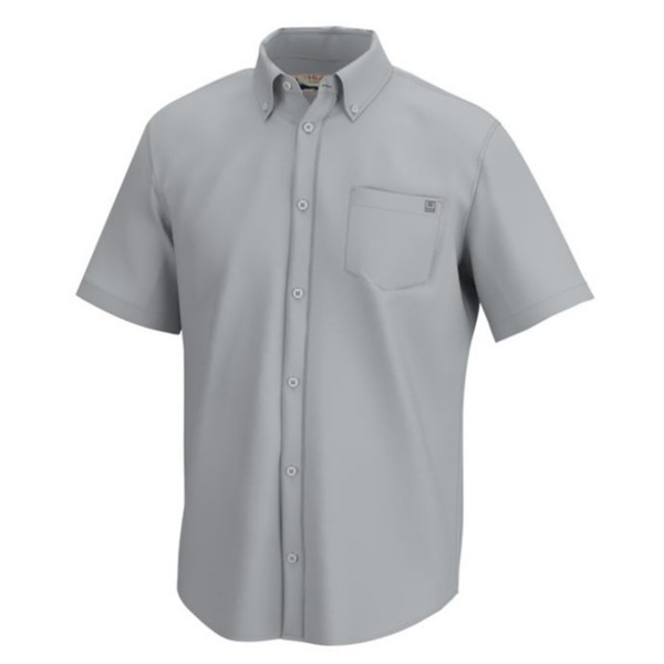 HUK Men's  Kona Solid Button Up Shirt